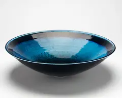 Graham Ambrose, Large earthenware bowl, blue galaxy glaze