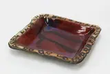 Doreen Blumhardt, Press moulded square platter, stoneware