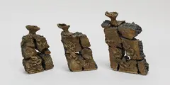 Helen Yao, Three Sisters, three stoneware forms, incised initials