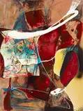 Christina Popovici, The Great J, mixed media on canvas