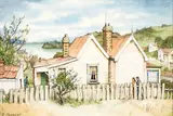 Elise Constance Mourant, Old House, Auckland, watercolour