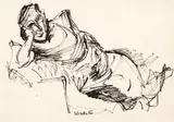 Toss Woollaston, Portrait of Edith, ink on paper