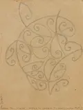 Daniel Malone, After Theo Schoon – Study for the Global in the Local (Creation Myth), ink on paper