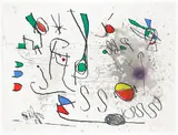Homage to Picasso by Joan Miró, lithograph, 35/90, sold Feb 2019