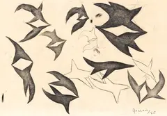 Robert Jesson, Untitled (Sculpture study), graphite on paper