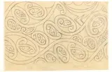 Theodorus Johannes Schoon, Kowhaiwhai Study, graphite on tracing paper