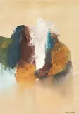 David Jones, Morning Mist over Rocks, oil on board