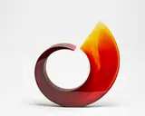 Galia Amsel, Rekindle 4, sand–blasted and acid etched cast glass, 2016