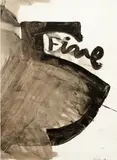 Colin McCahon, Five, ink and wash on paper