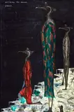 Bill Hammond, Watching for Buller – Shags, acrylic on canvas
