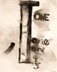 One by Colin McCahon, ink and wash on paper, sold Nov 2018