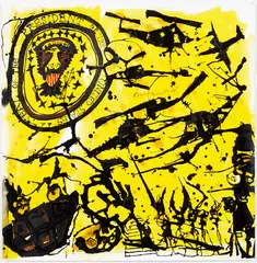 Locust Jones, Breaking Laws, oil and ink on paper
