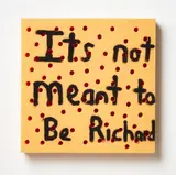 Richard Lewer, Its not meant to Be Richard, oil on perforated foam