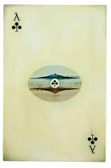 Heather Straka, Ace of Clubs, oil on linen mounted to board