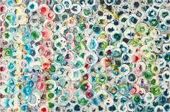 Amy Melchior, Network, encaustic and ink on board