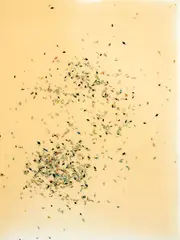 Elliot Collins, Untitled, gesso, paper and resin on board