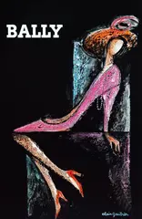 Alain Gauthier, Bally (Woman), French vintage poster