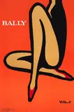 Guillaume Villemot, Bally Orange 1967, French vintage poster