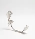 Virginia King, Piwakawaka, polished steel, 14/50