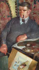 Anna Lois White, Portrait of James Turkington, oil on board