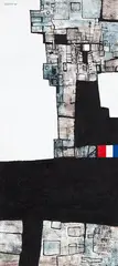 Ted Dutch, Monument, mixed media on board