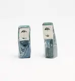 Ted Dutch, King and Queen Figures, fired ceramic
