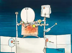 Ted Dutch, The Musician, watercolour and pastel on paper