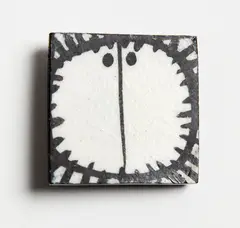 Brooch by Ted Dutch, ceramic in sterling silver setting, sold Oct 2018