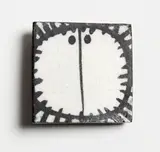 Ted Dutch, Brooch, ceramic in sterling silver setting