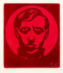 Gary Tricker, Self-Portrait, etching, artist’s proof