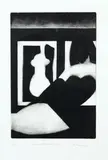 John Drawbridge, Woman with Matisse No. II, mezzotint and drypoint, 62/100
