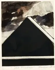 Marilynn Webb, Dark Mountain, monoprint, 1/1