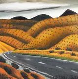 Dick Frizzell, A New Landscape, oil on board
