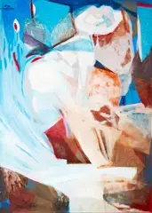 Louise Henderson, Series No. 3 “For your Pleasure Only”, oil on board