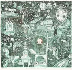 Gary Tricker, The Station Master’s Dream Part II and III, lithograph, AP (7)