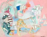 Jan Nigro, The Childrens Playground, mixed media on paper