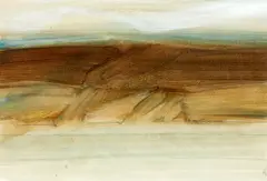 Ted Bracey, Untitled – Hills, graphite and watercolour on paper