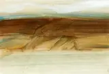Ted Bracey, Untitled – Hills, graphite and watercolour on paper