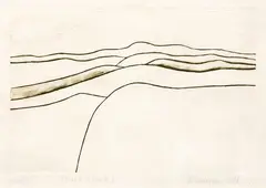 Marilynn Webb, Hills and Clouds 3, lithograph, proof