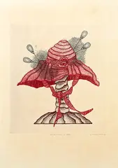 Bonnie Quirk, Hat for Wearing on Stand, lithograph, proof