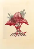Bonnie Quirk, Hat for Wearing on Stand, lithograph, proof