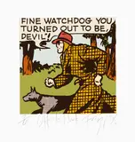 Dick Frizzell, Off to Work, lithograph, 9/45