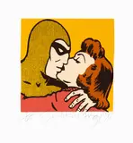 Dick Frizzell, Small Kiss, lithograph, 9/45