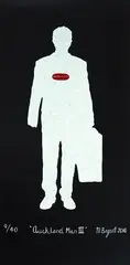 Michele Bryant, Auckland Man III, silkscreen print, 9/40