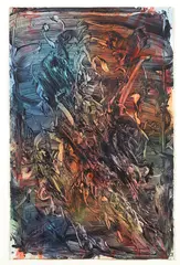 Spearhead by Judy Millar, acrylic and oil on paper, 2014, sold Aug 2018