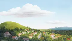 Peter Siddell, Two Clouds, oil on canvas