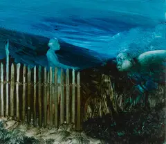 John Walsh, A Leading Authority Explains to Global Warming Why he Doesn’t Exist, oil on board