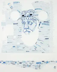 Laith McGregor, Untitled, biro, pencil and ink on paper (2015)