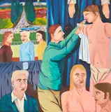 Jeffrey Harris, The Adoration of Christ, oil on board