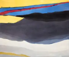 Split Sky – Raincloud by Gretchen Albrecht, acrylic on canvas, offered Aug 2018